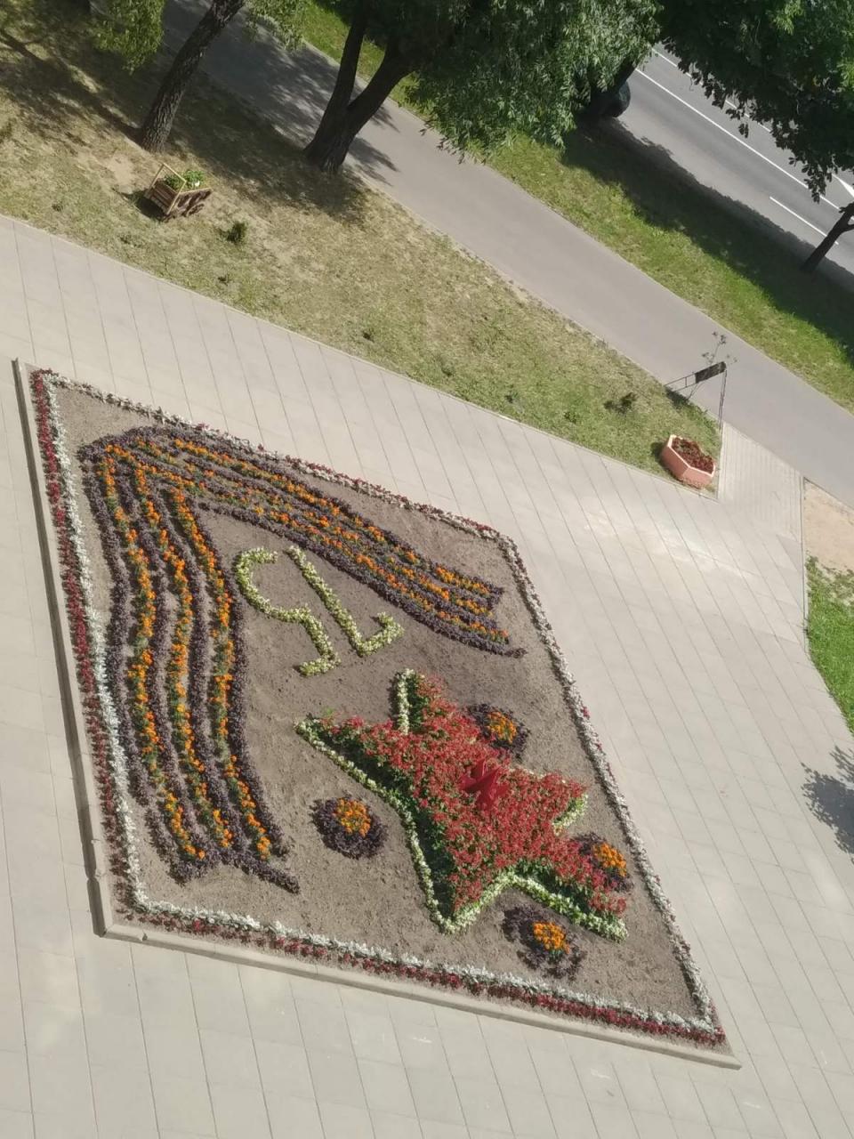 Новый объект озеленения клумбы общежития.